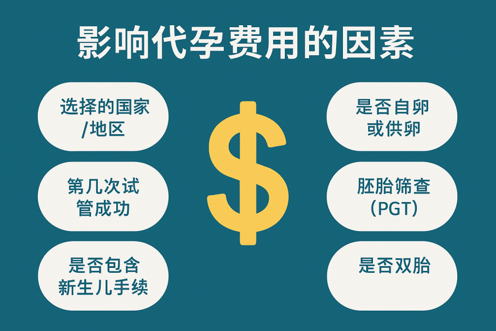 代孕费用受哪些因素影响